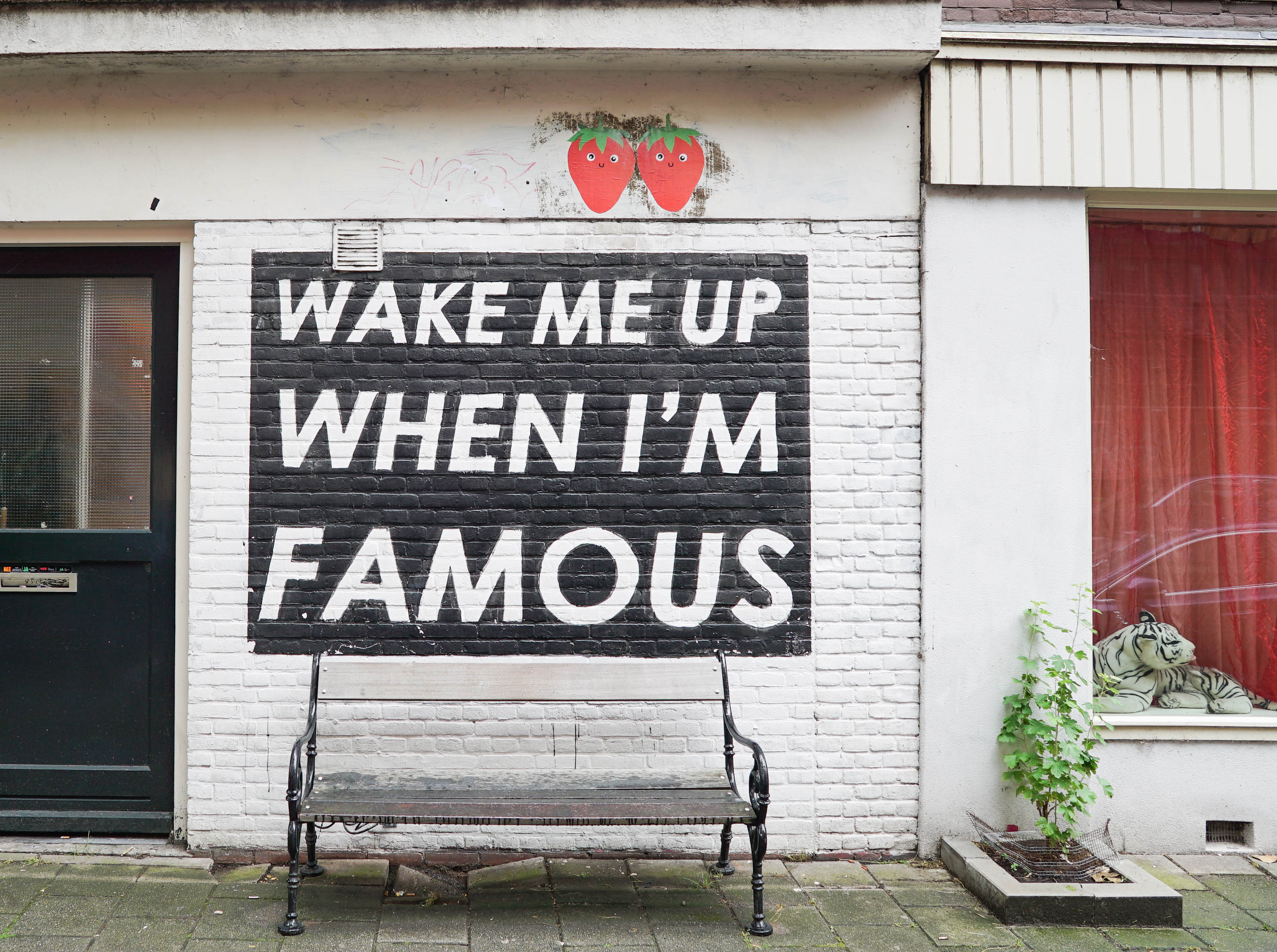 wake me up when I'm famous mural
