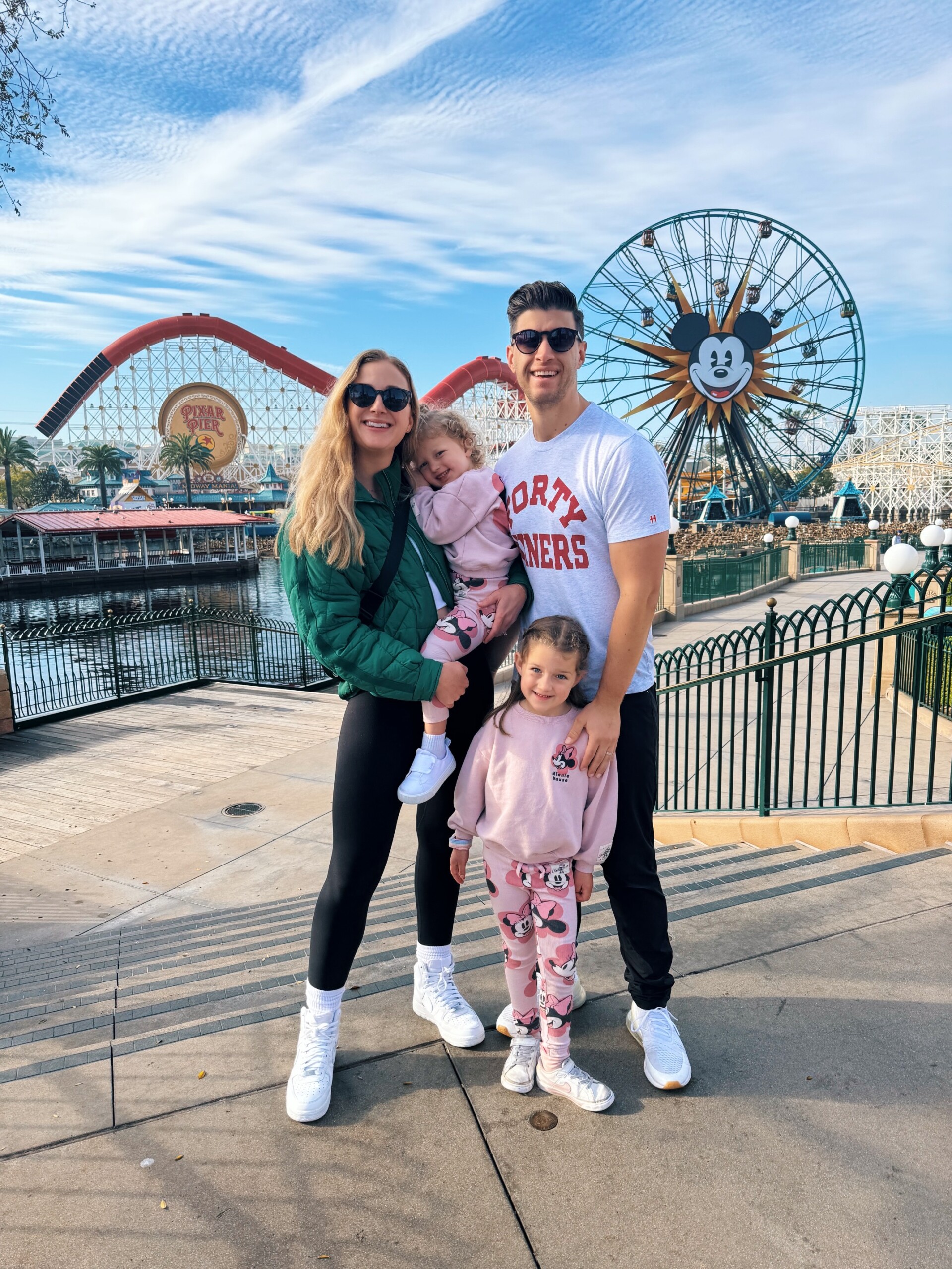 a family enjoying Disneyland