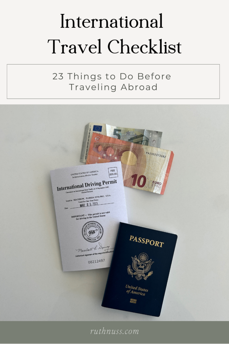 International Travel Checklist: Things To Do Before Traveling Abroad