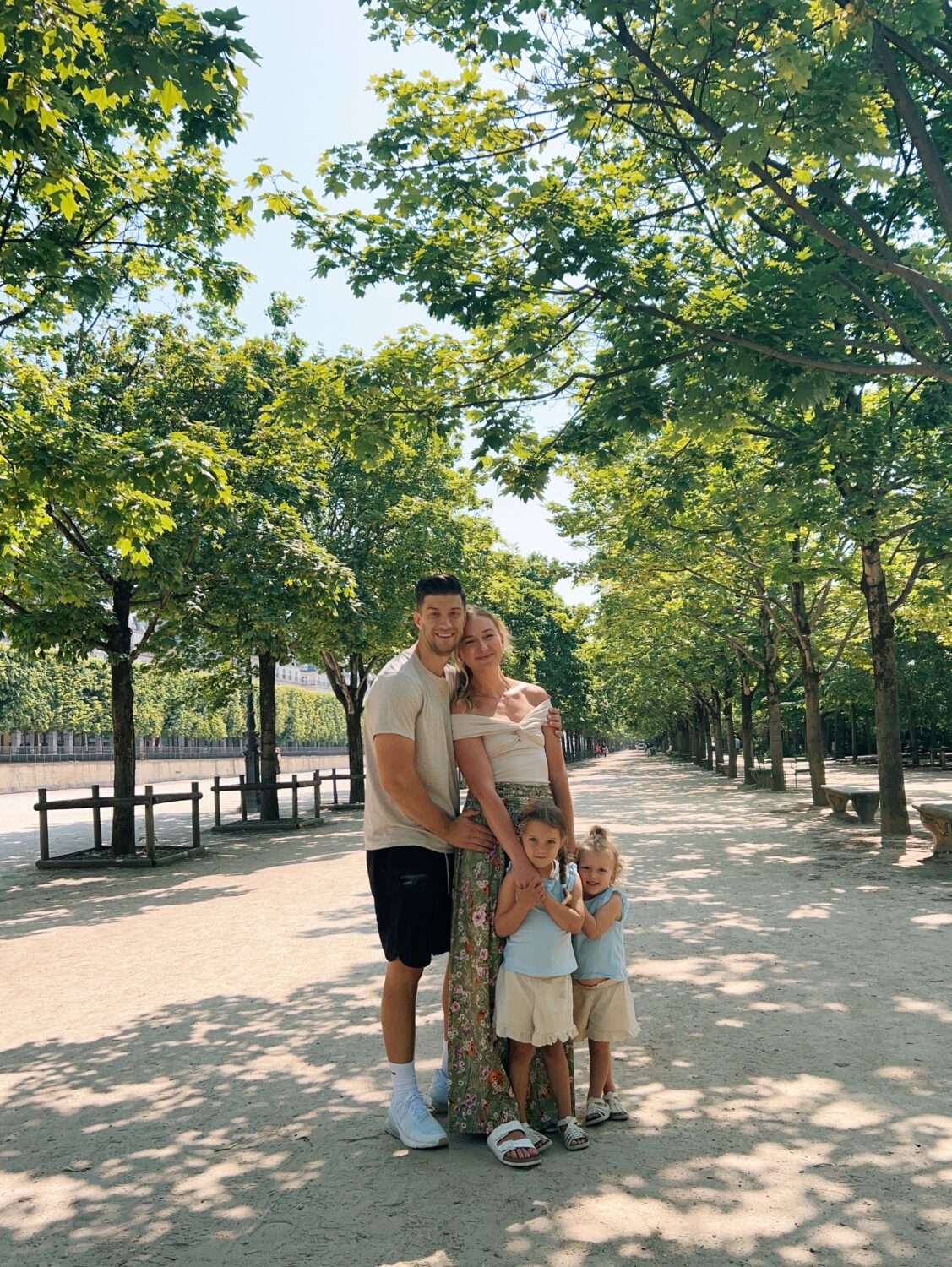 a family in the park in Paris 
