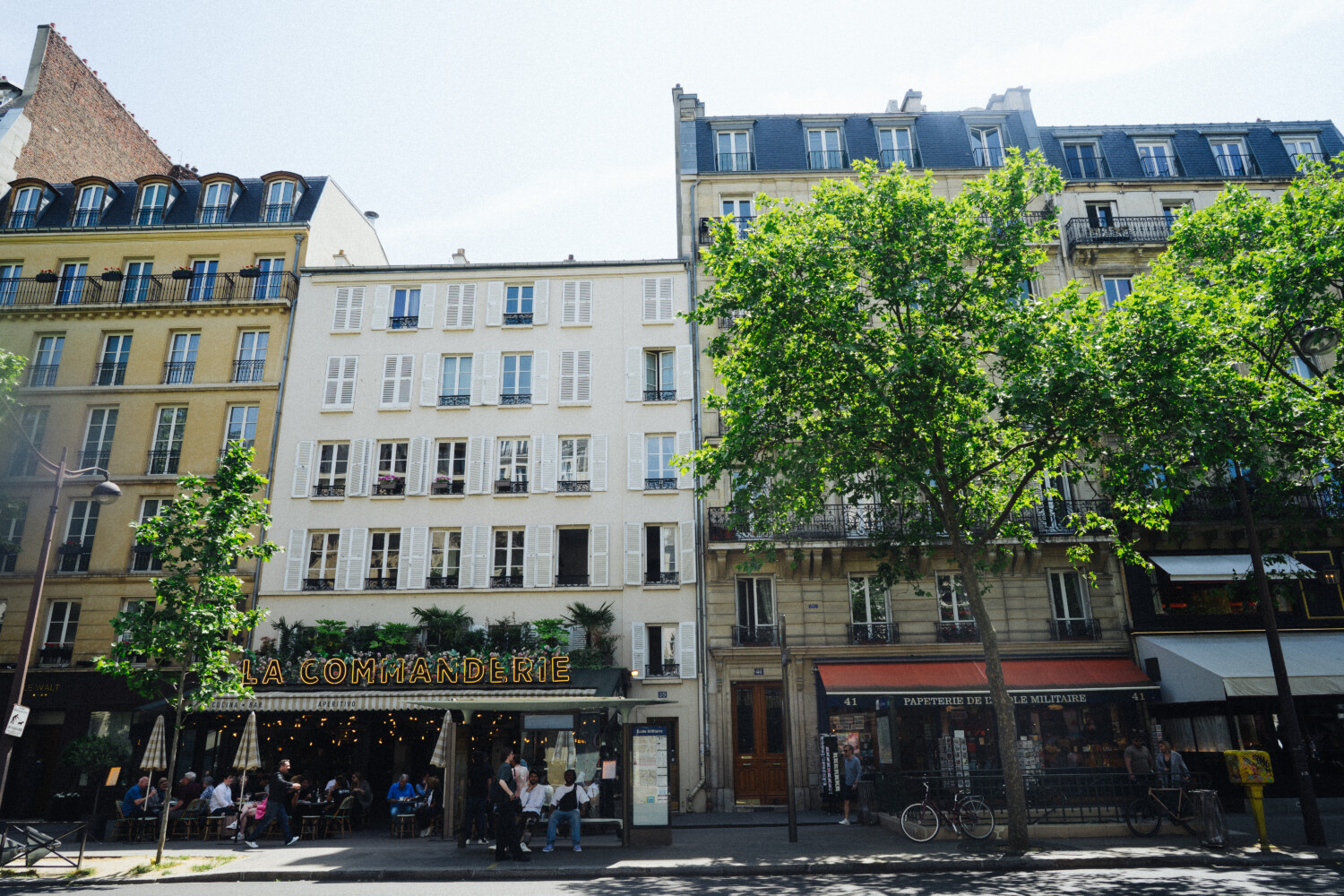 exterior of buildings in Paris 