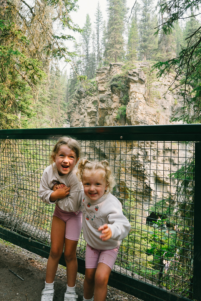 two kids during Banff Family Travel 