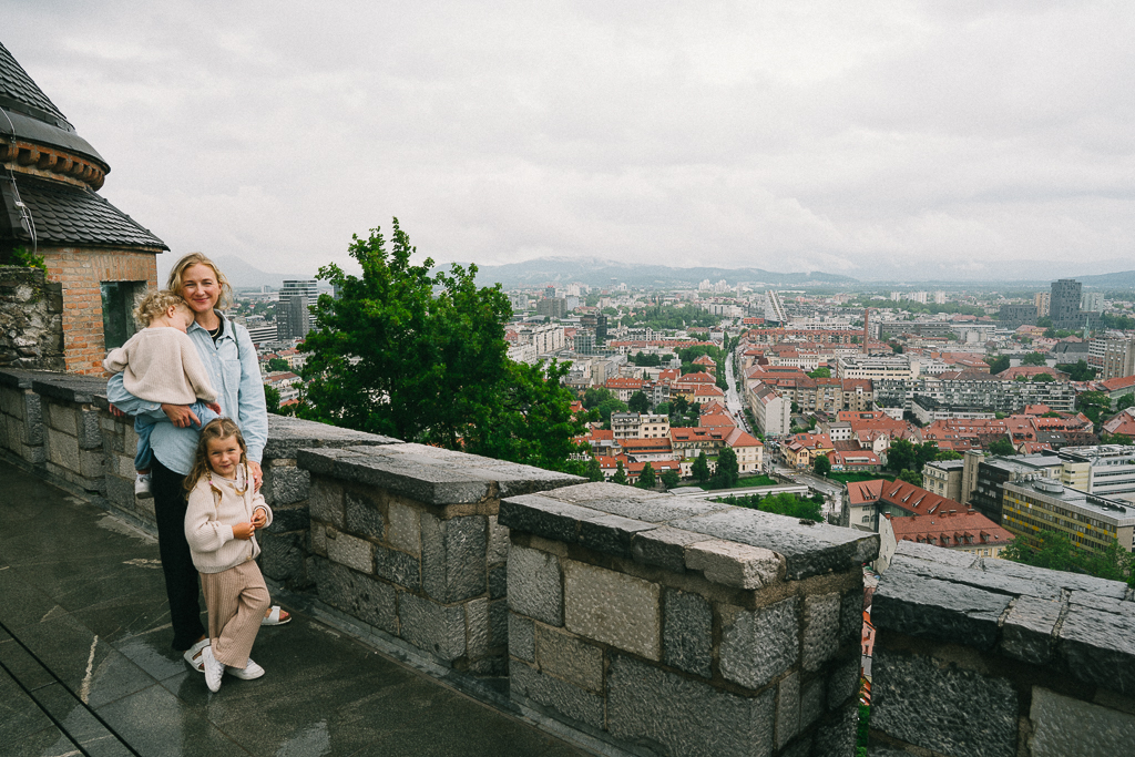 Ruth Nuss with her two kids sharing Ljubjana itinerary 