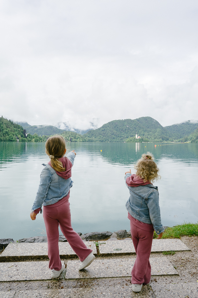 two kids travel with Lake Bled With Kids