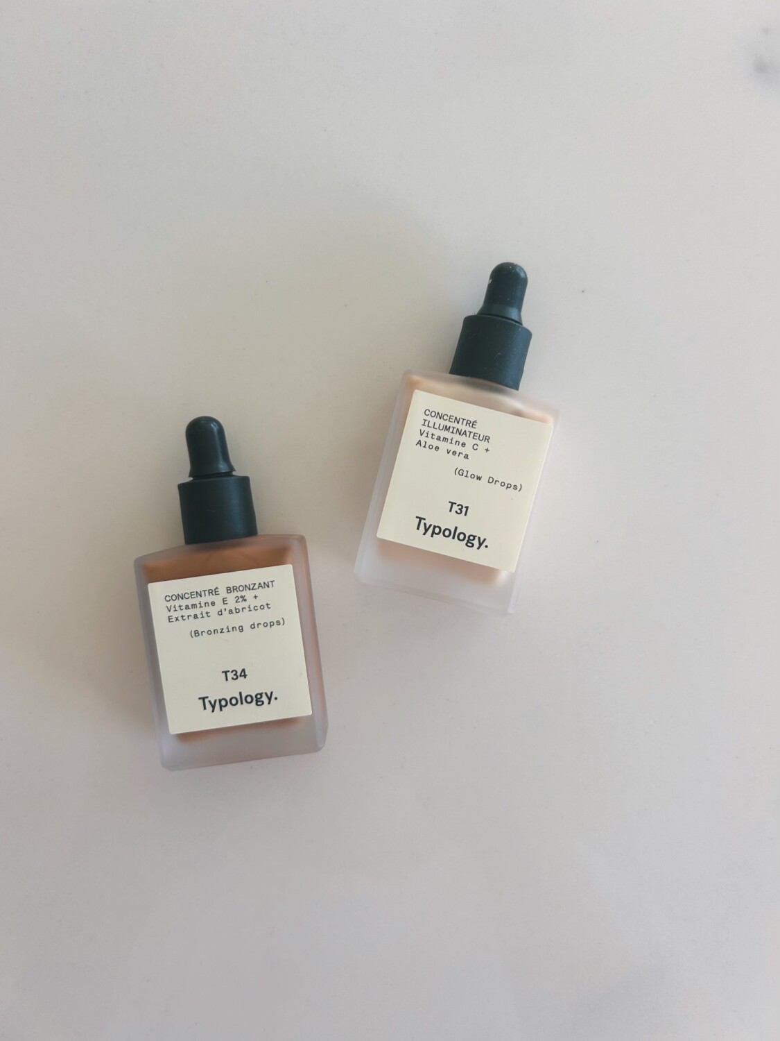 typology bronzing drops and glow drops