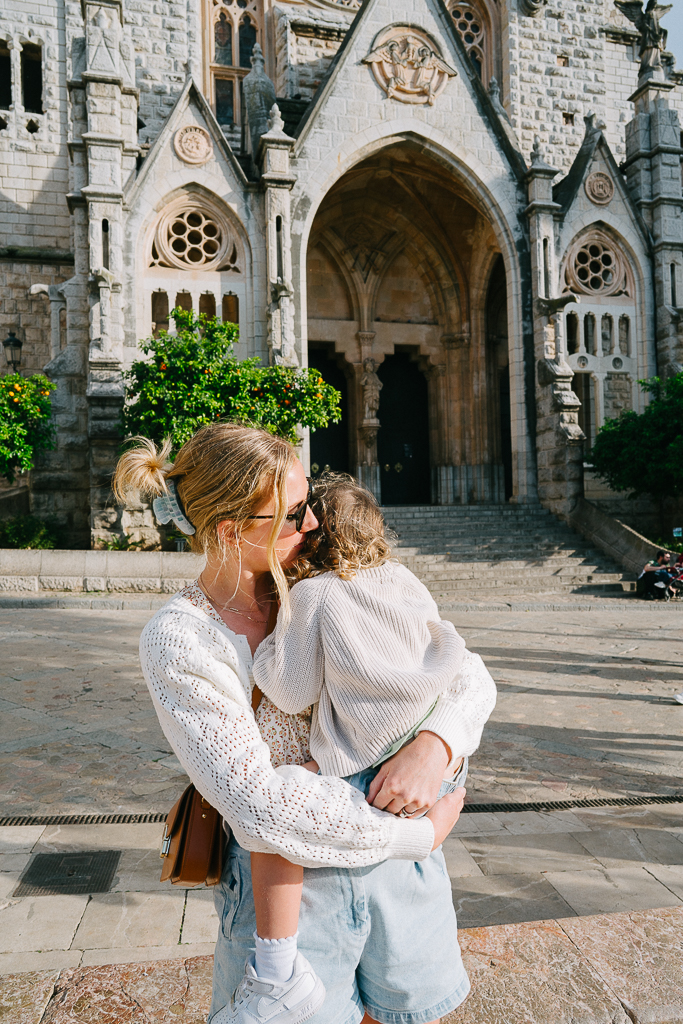 Ruth Nuss and her daughter in Soller for their 2 week Spain and Portugal itinerary with kids