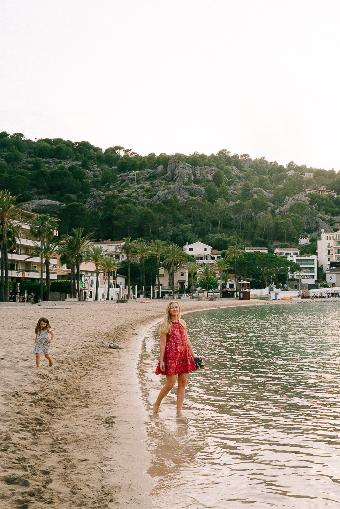 ruth nuss on the beach in mallorca