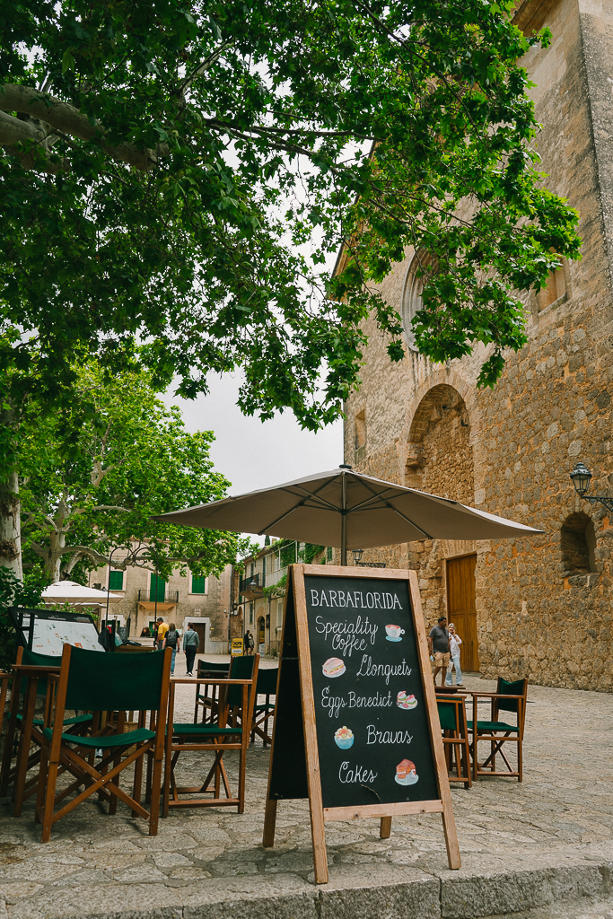 a cafe sign in Valldemossa, Mallorca