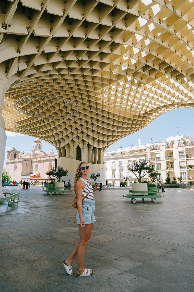 Ruth Nuss in Sevilla, Spain at Setas de Sevilla in her Spain and Portugal outfits post
