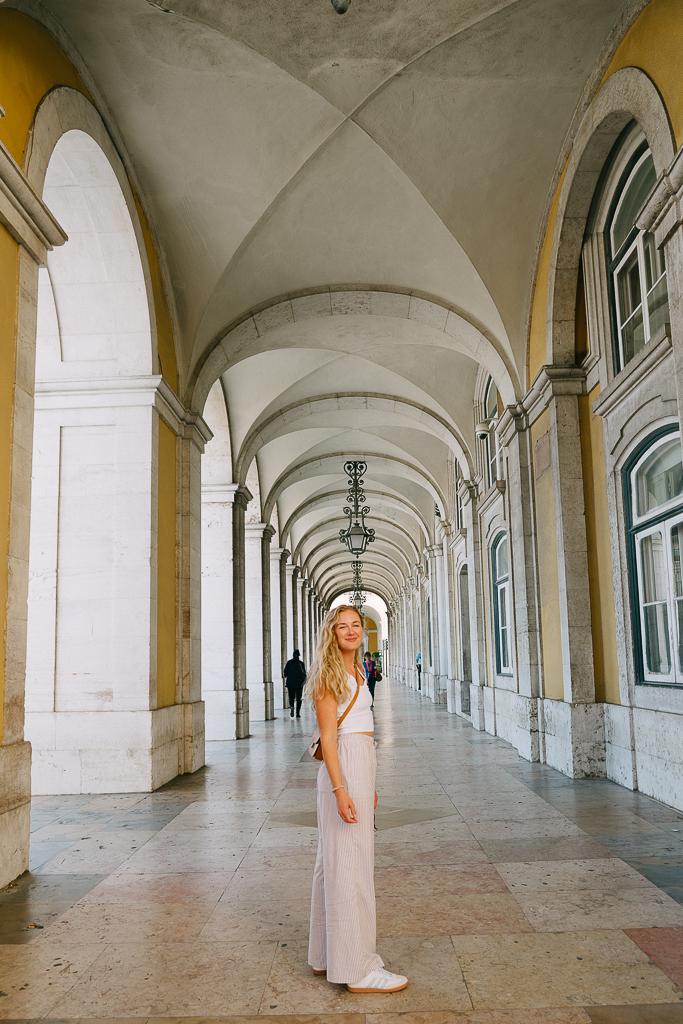 Ruth Nuss standing in Lisbon Portugal 