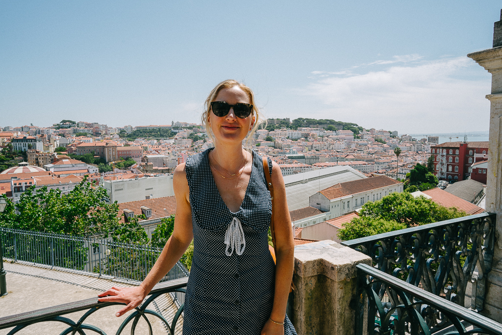 ruth nuss at a lookout point in lisbon