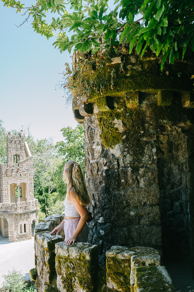 Ruth Nuss in a tower in Quinta da Regaleira in Sintra, Portugal