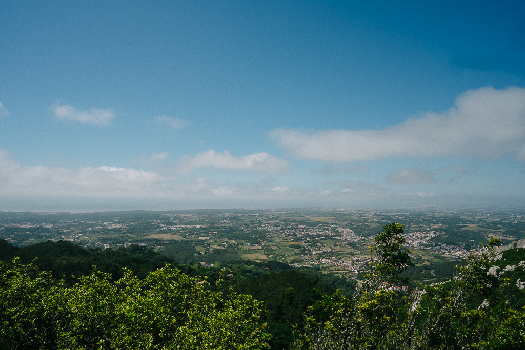 view of portugal from pena palace