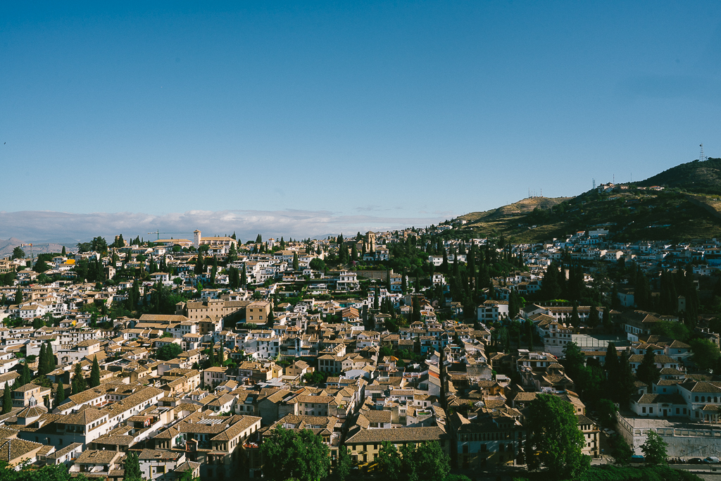 view of granada from the alhambra 