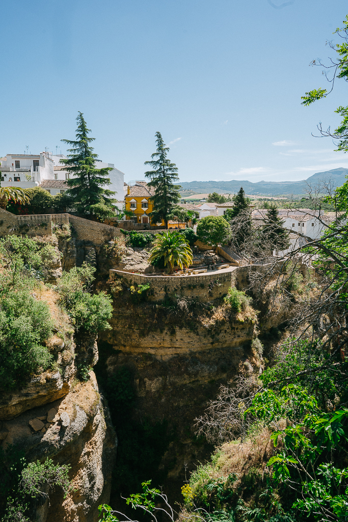 view of the gorge in ronda spain