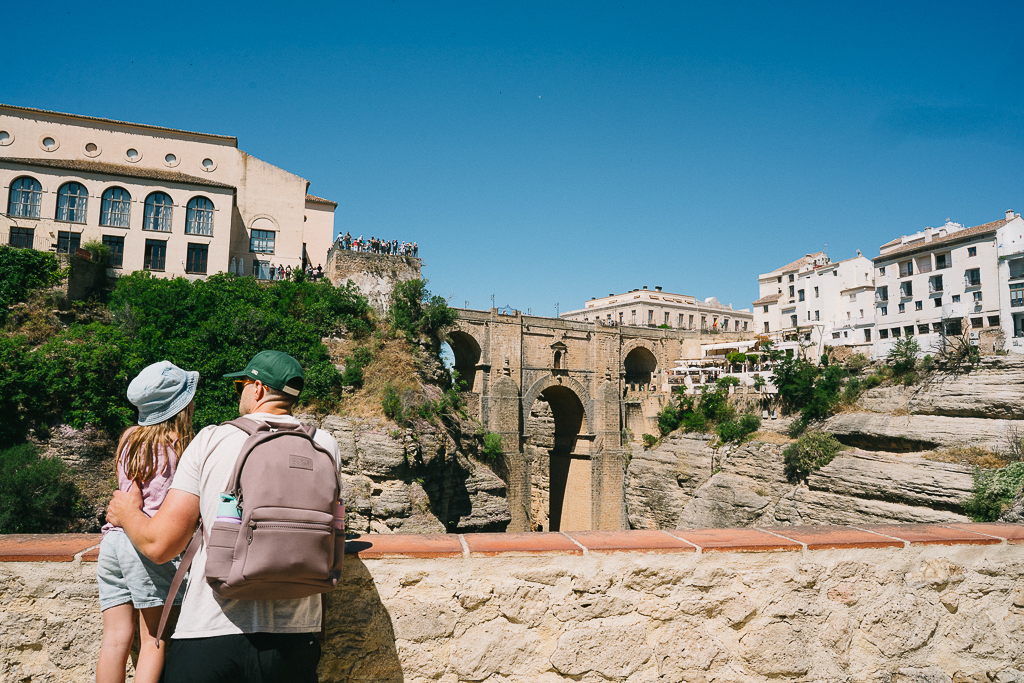 tyler nuss and his daughter in ronda spain