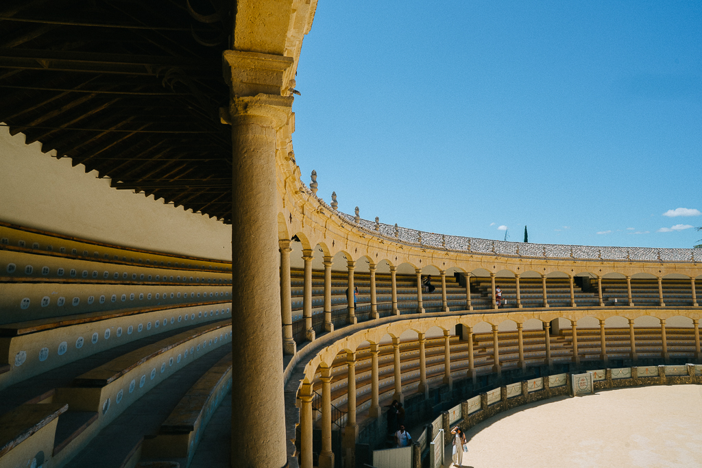 ronda bull ring from the second floor