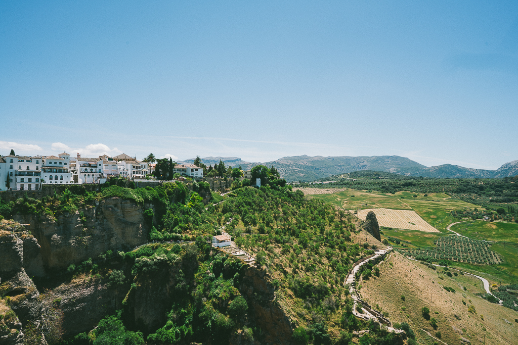 view from the puente nuevo in ronda spain