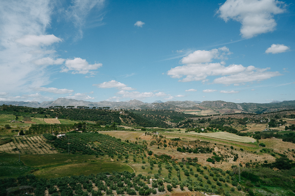 view of the hills outside of ronda, malaga, spain