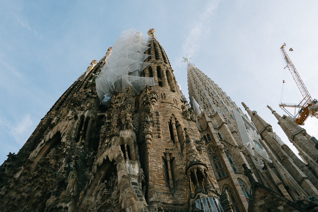 construction at la sagrada familia