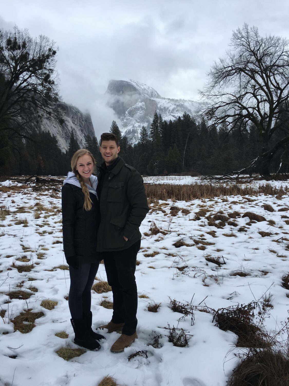 ruth and tyler nuss in yosemite in the snow