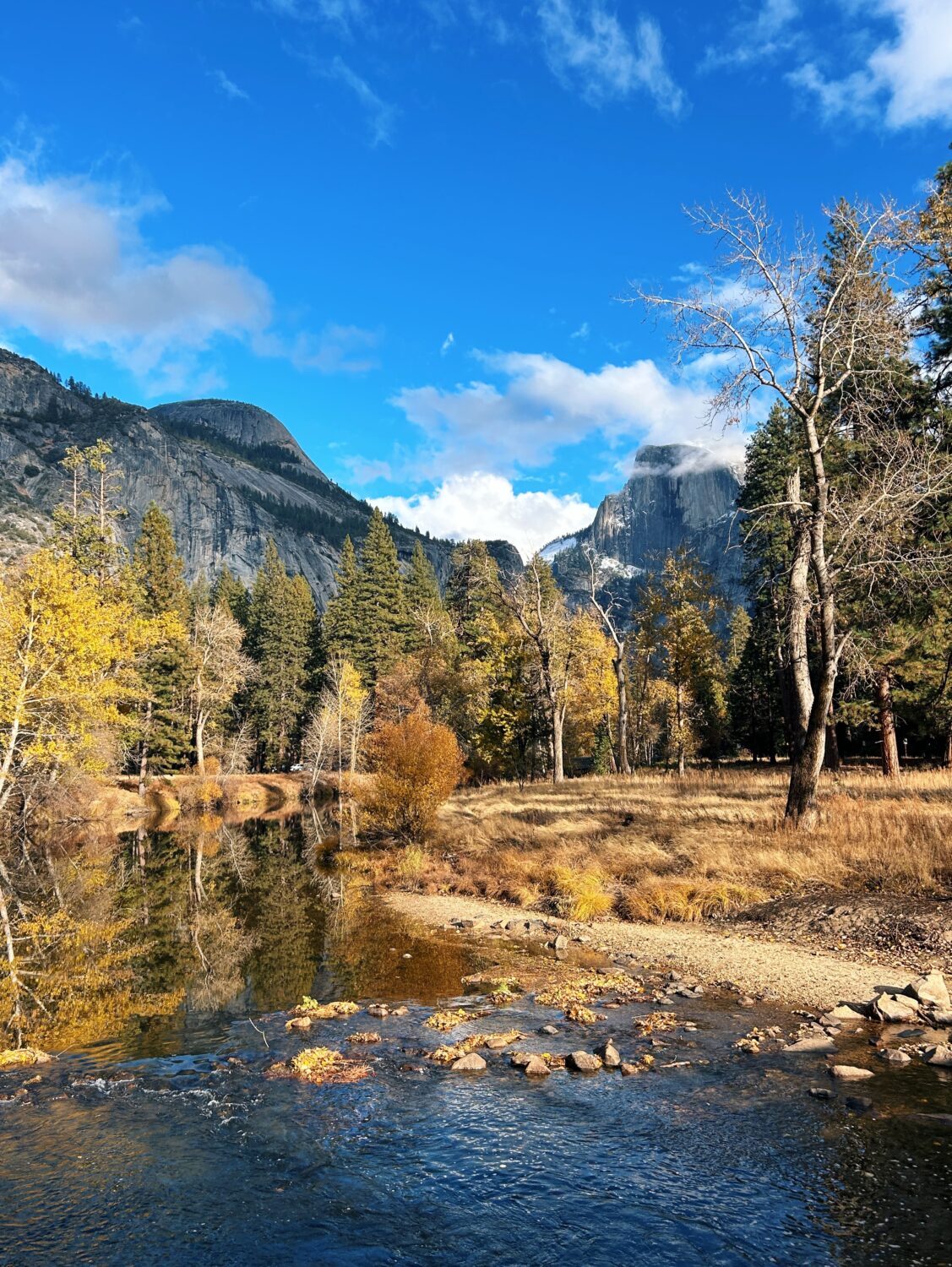 half dome view in yosemite