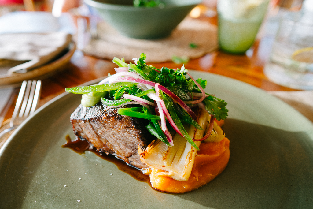 a plated meal at la joya sayulita