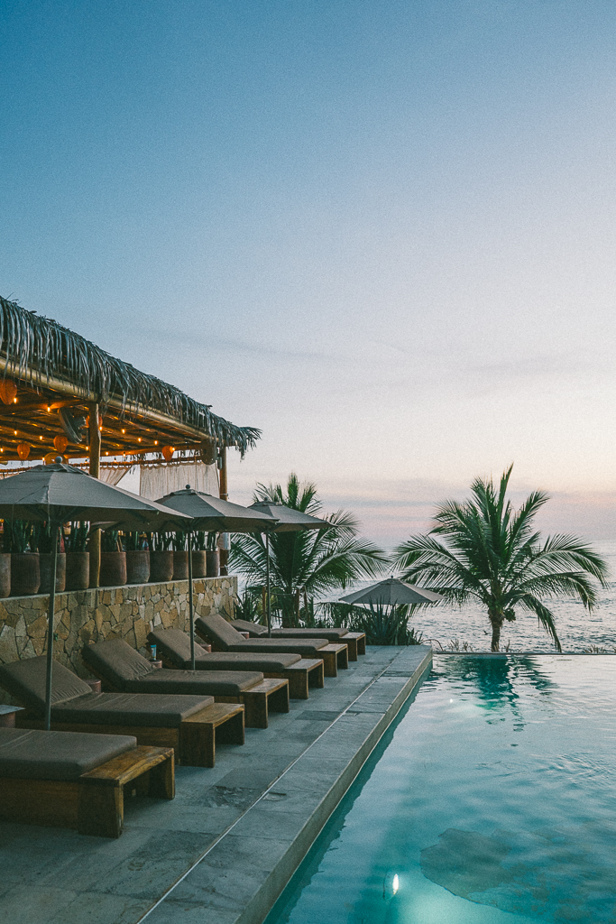 the pool deck at la joya sayulita