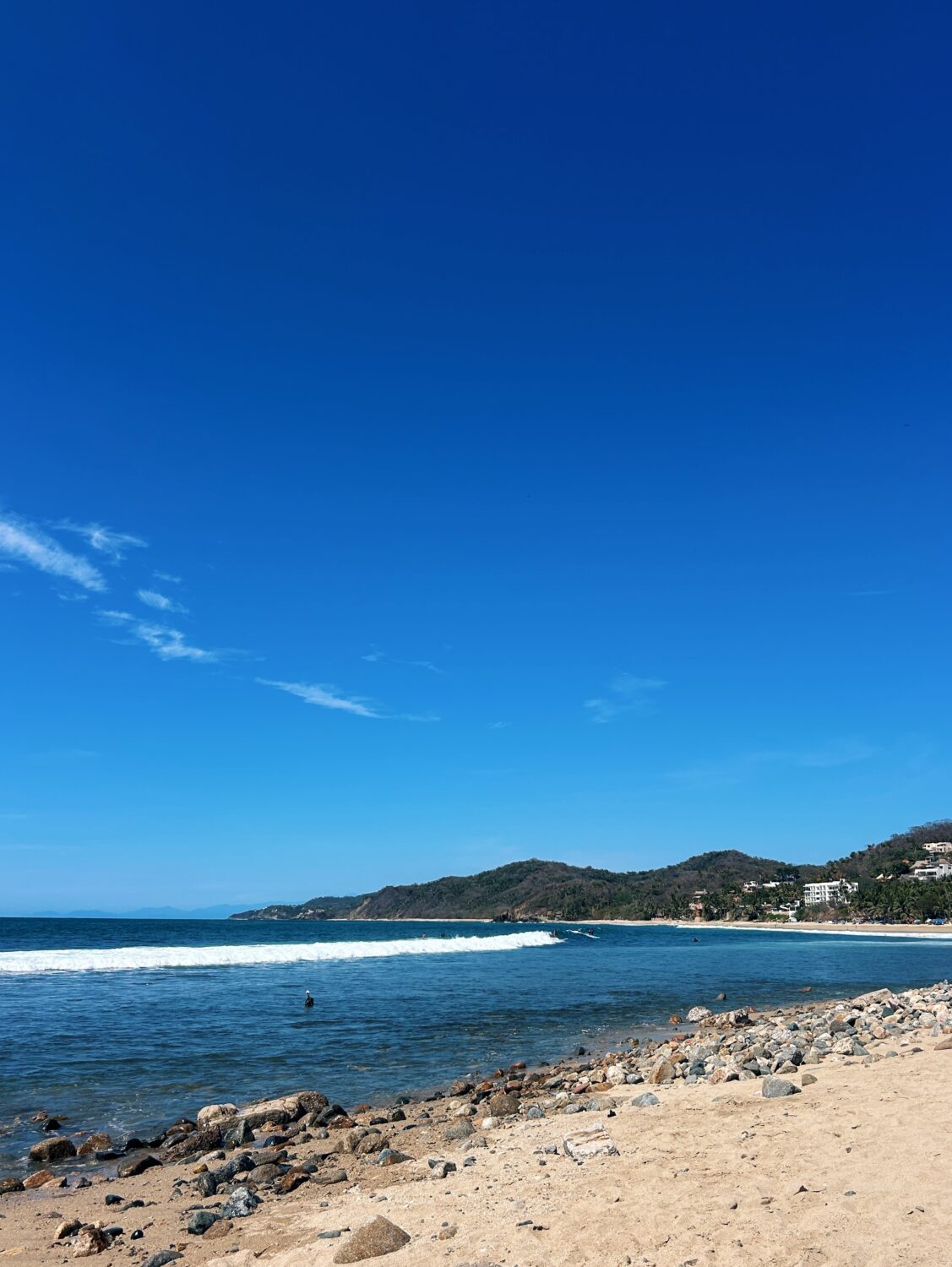 a beach next to the ocean in sayulita mexico
