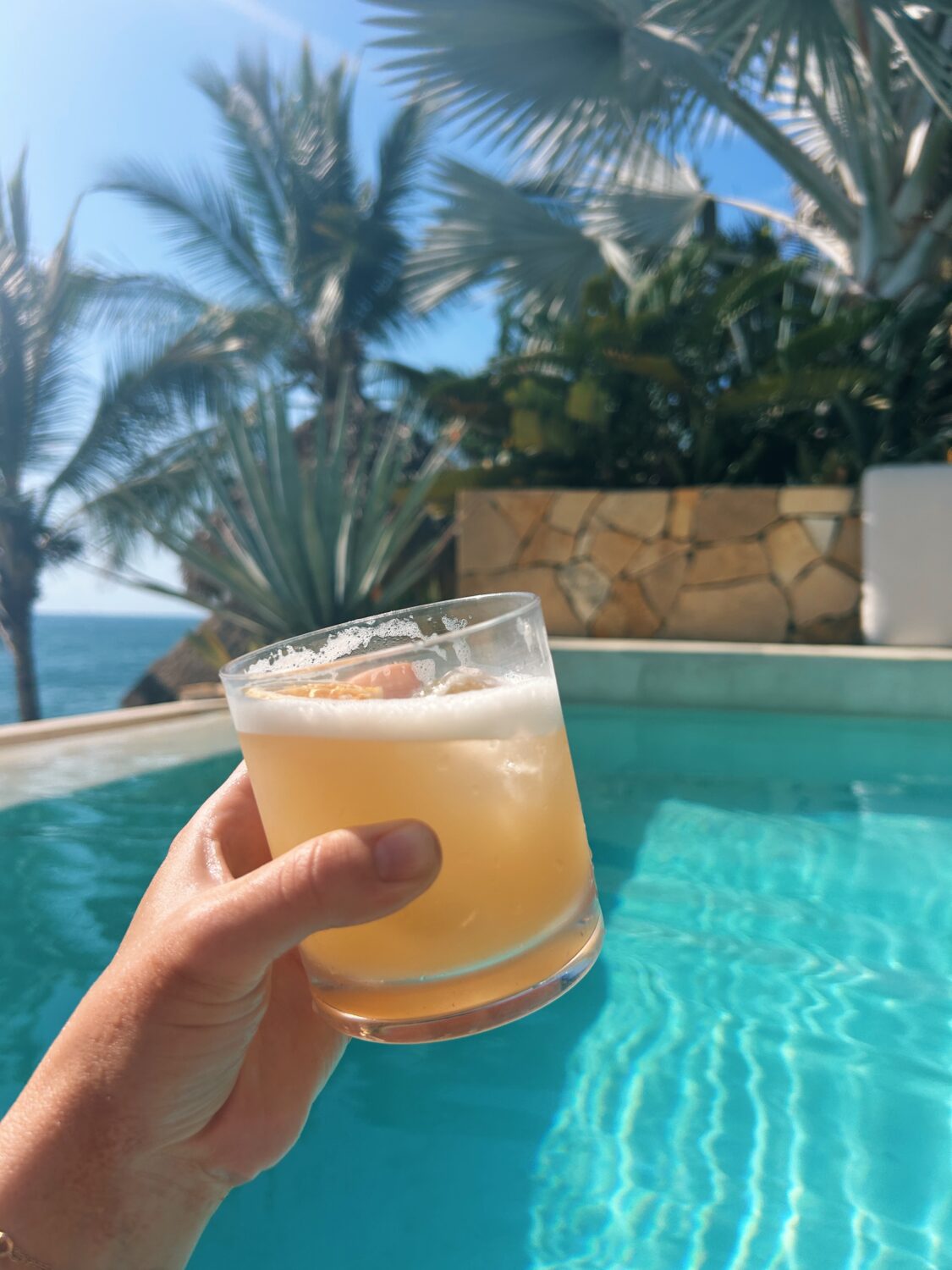 drink at the pool at la joya sayulita