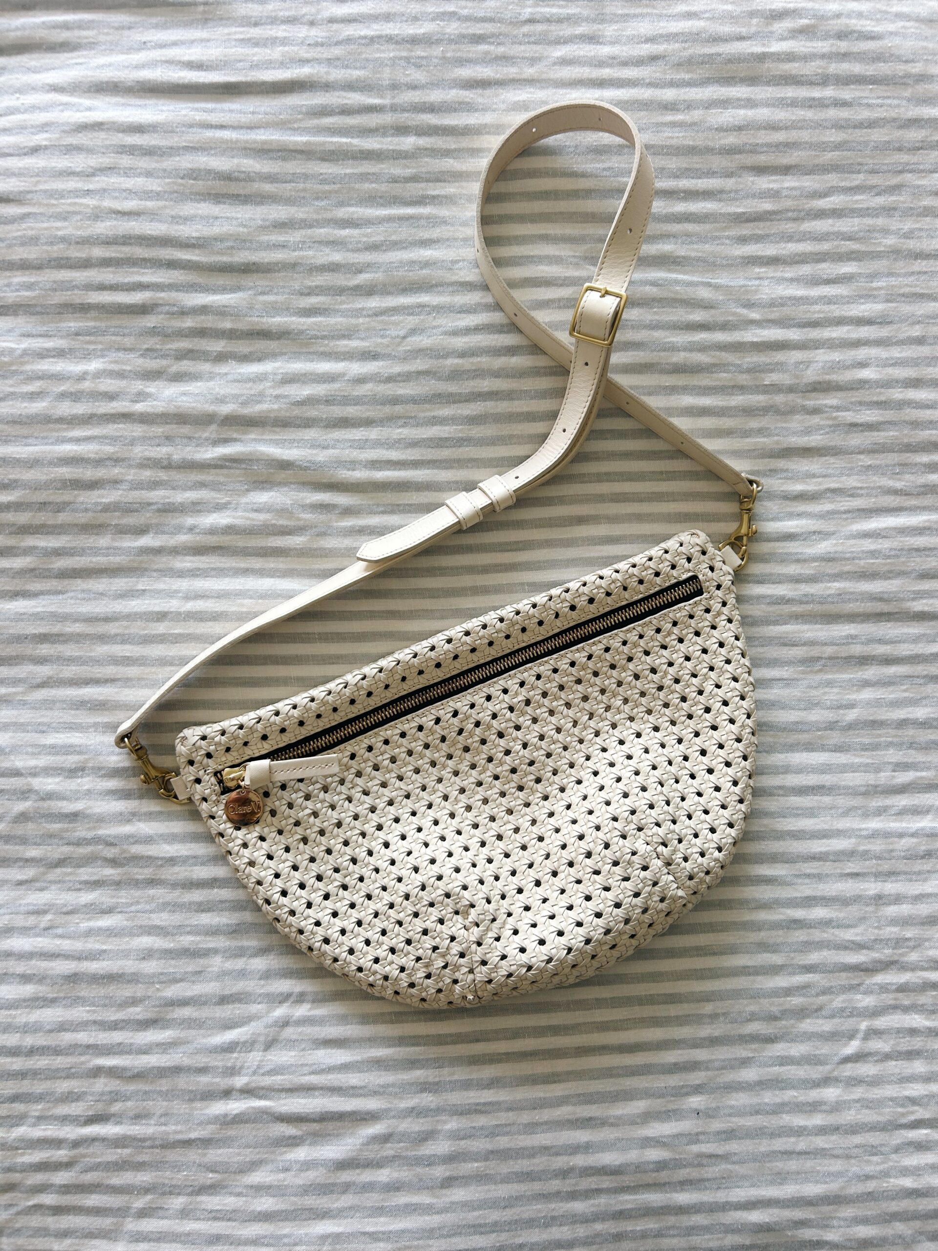 a picture of the clare v grande fanny in cream rattan