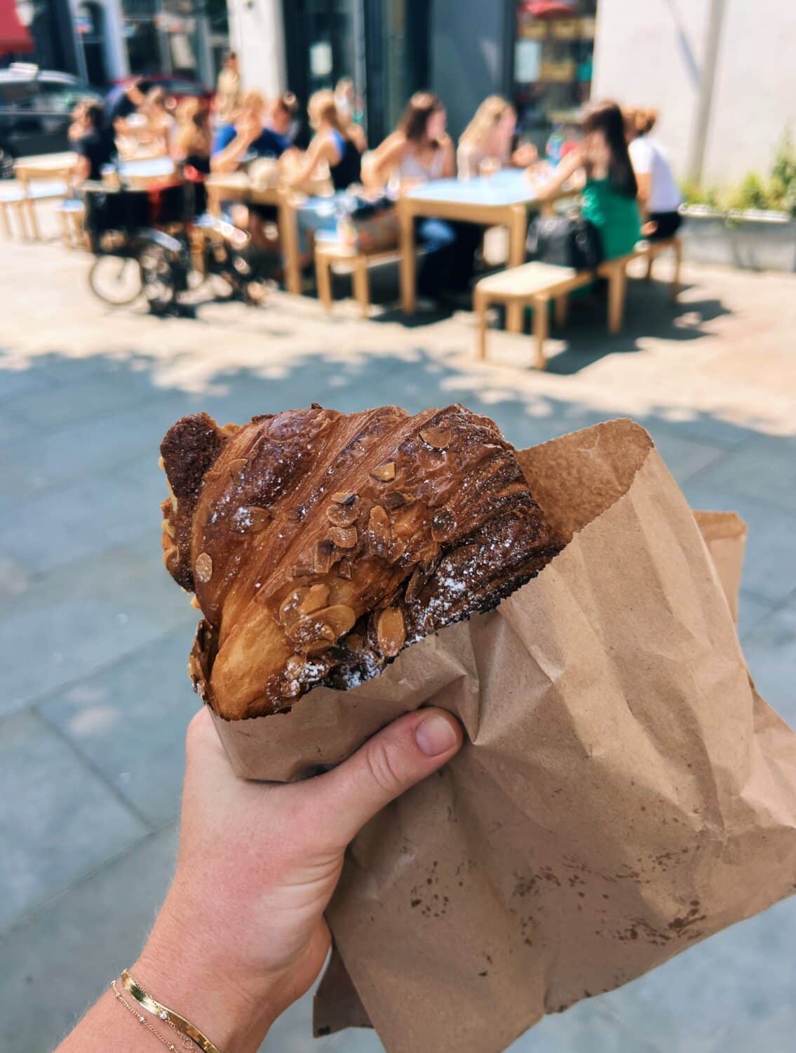 a croissant from layla bakery in notting hill london