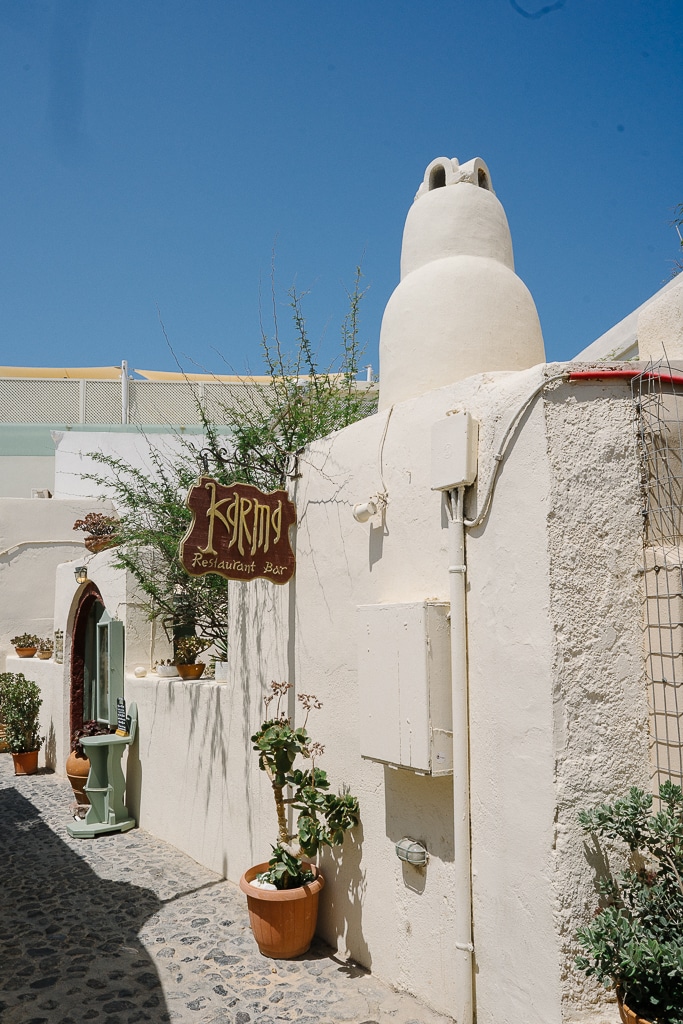 karma in santorini for a santorini itinerary 