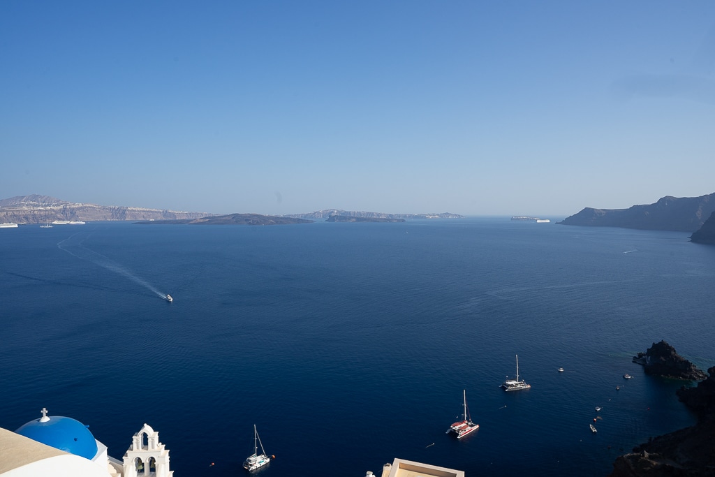santorini caldera view