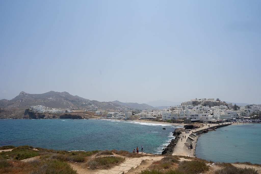 view of naxos from the temple of apollo