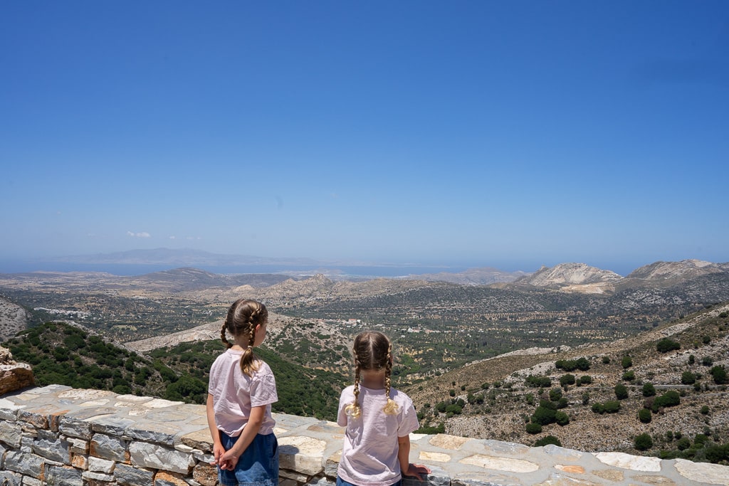 view from rotunda in naxos greece