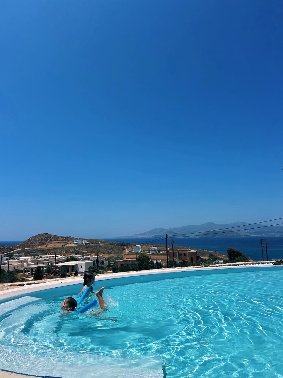 the pool at the kavos hotel naxos